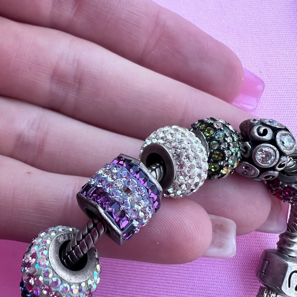 Authentic PANDORA 925 Snake Chain Bracelet with all pandora Authentic charms - Picture 15 of 16